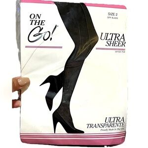 Ultra Sheer Off Black Women's Tights Size 2, NWT